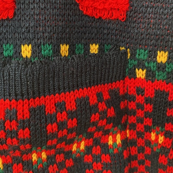 Vintage Tally Ho Womens Cardigan Red Black Scotty Dog Holiday Christmas Size XL - Picture 5 of 13